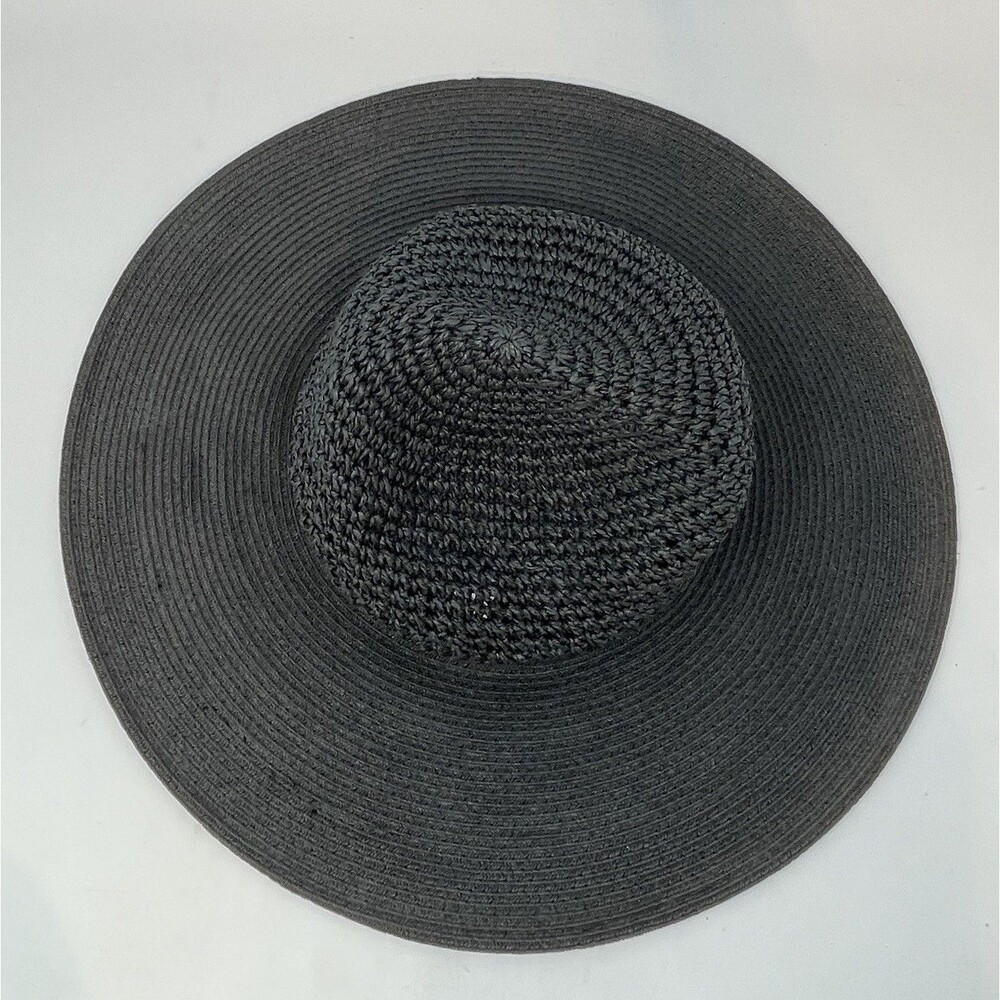 Scala Collezione Wide Brim Sun Hat Women’s Black Packable - Picture 4 of 11